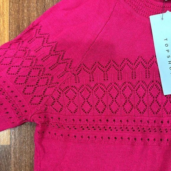 NWT TopShop Pink Long sleeve Sweater - Picture 4 of 4